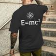 Fun EMc^2方程式 物理学 相対性 アトムロゴ EMc2 メンズTシャツ バックプリント 彼への贈り物